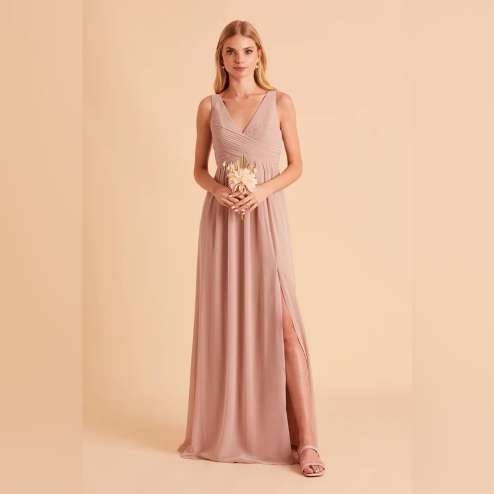 NWT Birdy Grey Laurie Empire Dress in Chiffon Taupe